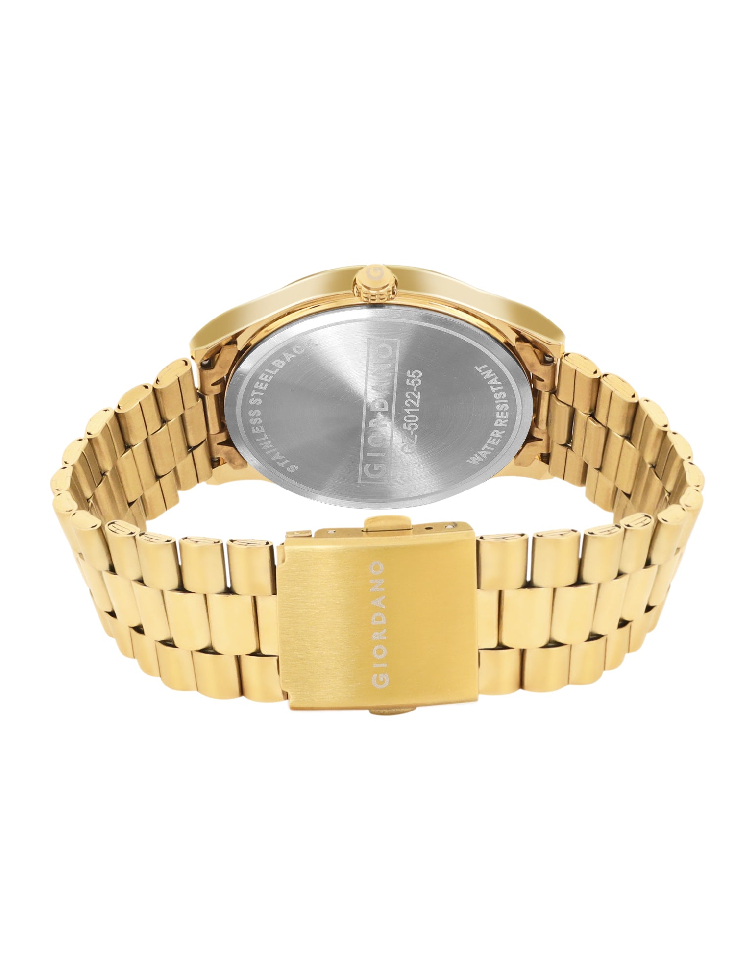 Giordano Analog Watch for Men with Two-Tone Stainless Steel Strap & Textured Dial, Day-Date Display, Elegant Casual Style | GZ-50122-55