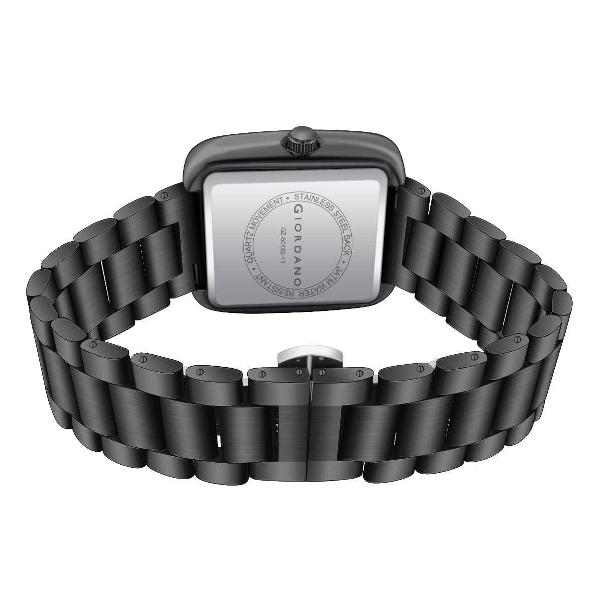 Giordano Square Face Watch for Men – Multifunction Dial with Date Display, Sleek Stainless Steel Strap, Modern Design for Everyday Elegance | GZ-50162-11