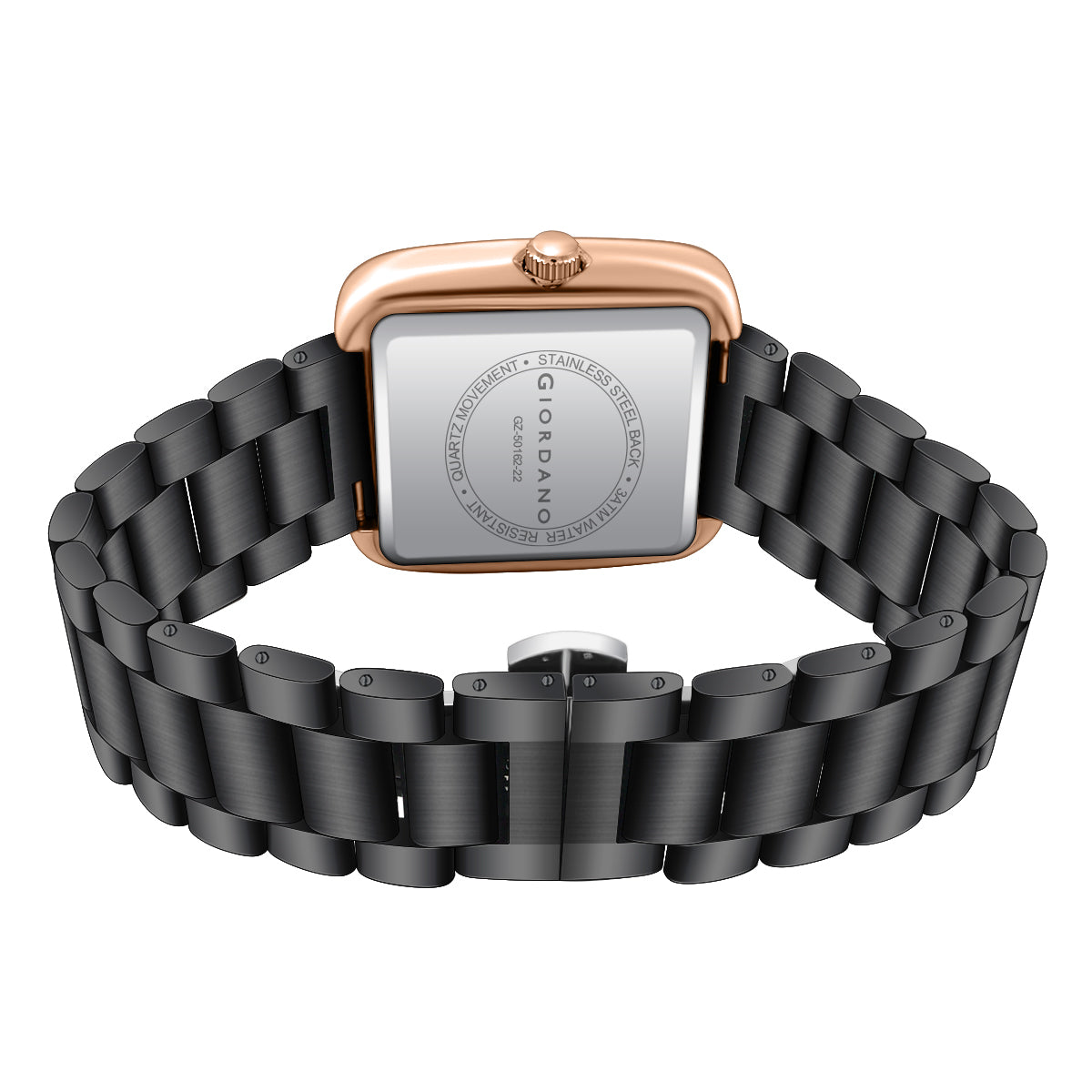 Giordano Square Face Watch for Men – Multifunction Dial with Date Display, Sleek Stainless Steel Strap, Modern Design for Everyday Elegance | GZ-50162-22