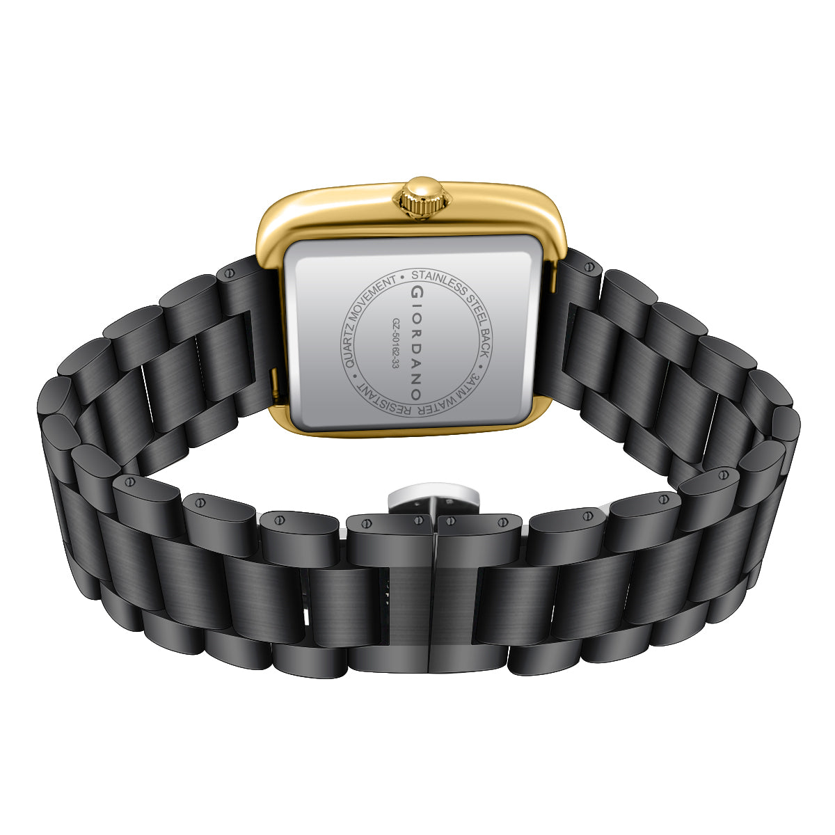 Giordano Square Face Watch for Men – Multifunction Dial with Date Display, Sleek Stainless Steel Strap, Modern Design for Everyday Elegance | GZ-50162-33
