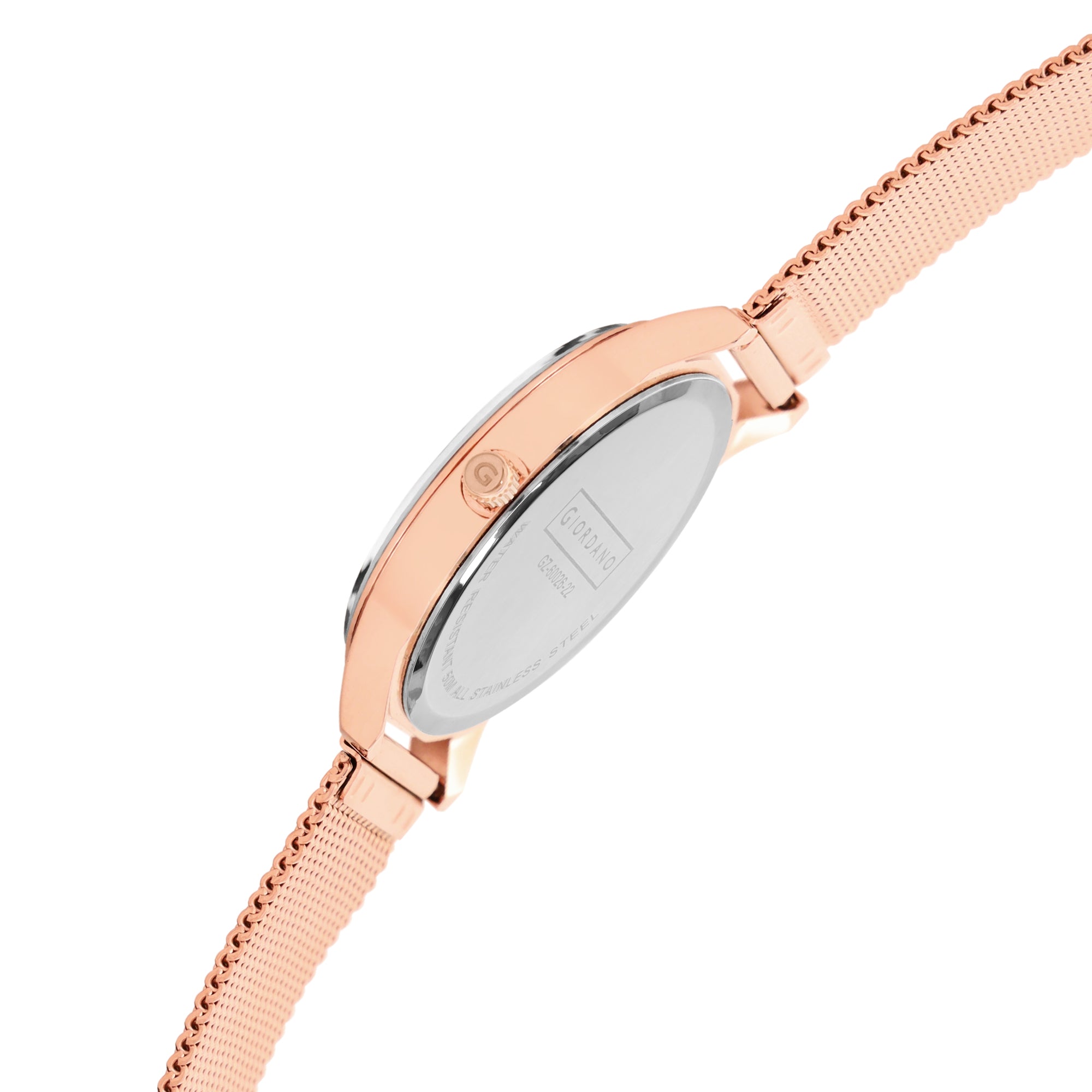 Giordano Analog Watch for Women Stylish Metal Strap| 3 Hands Mechanism with Water Resistant Wrist Watch | GZ-60026-22