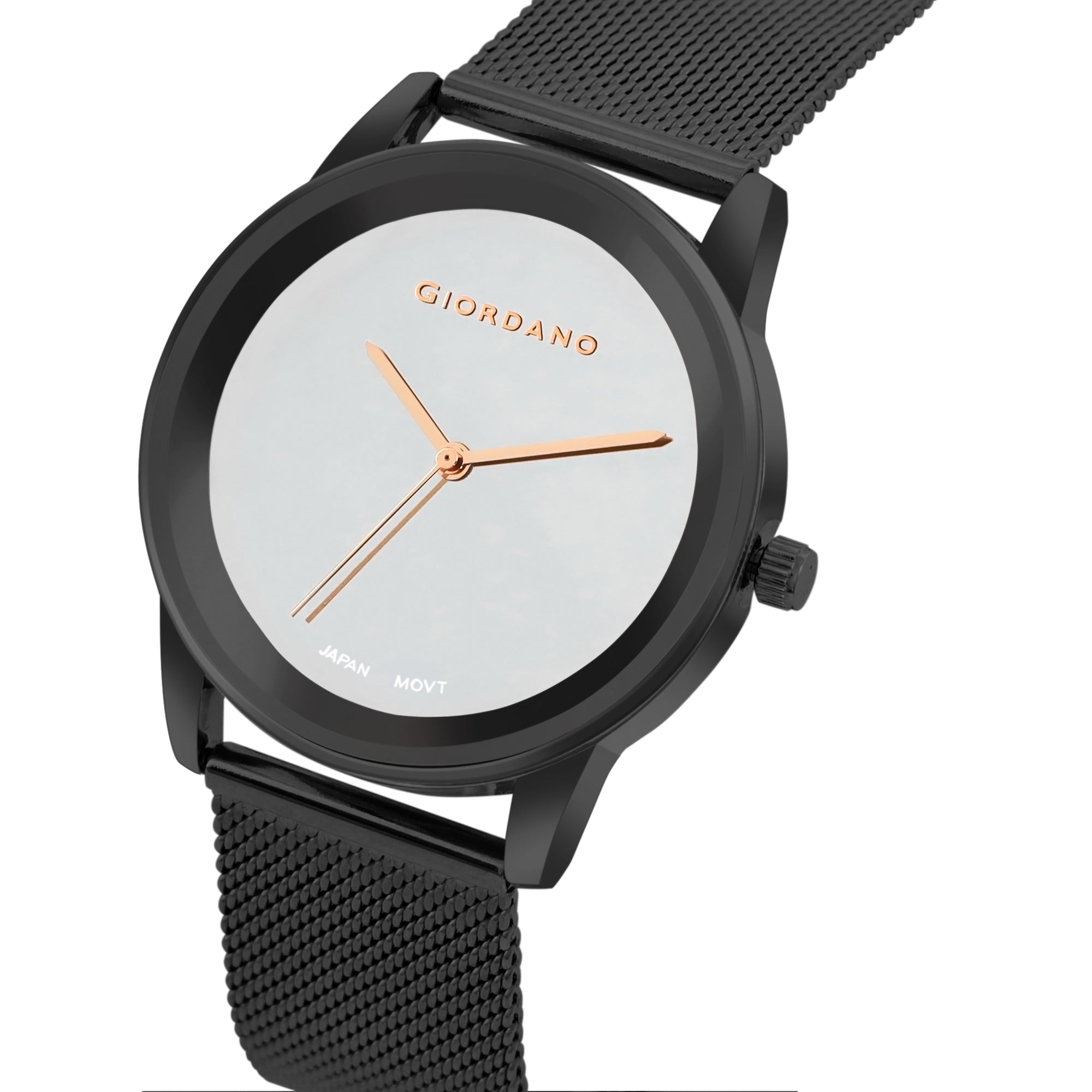 Giordano Analog Watch for Women Stylish Metal Strap| 3 Hands Mechanism with Water Resistant Wrist Watch | GZ-60026-33