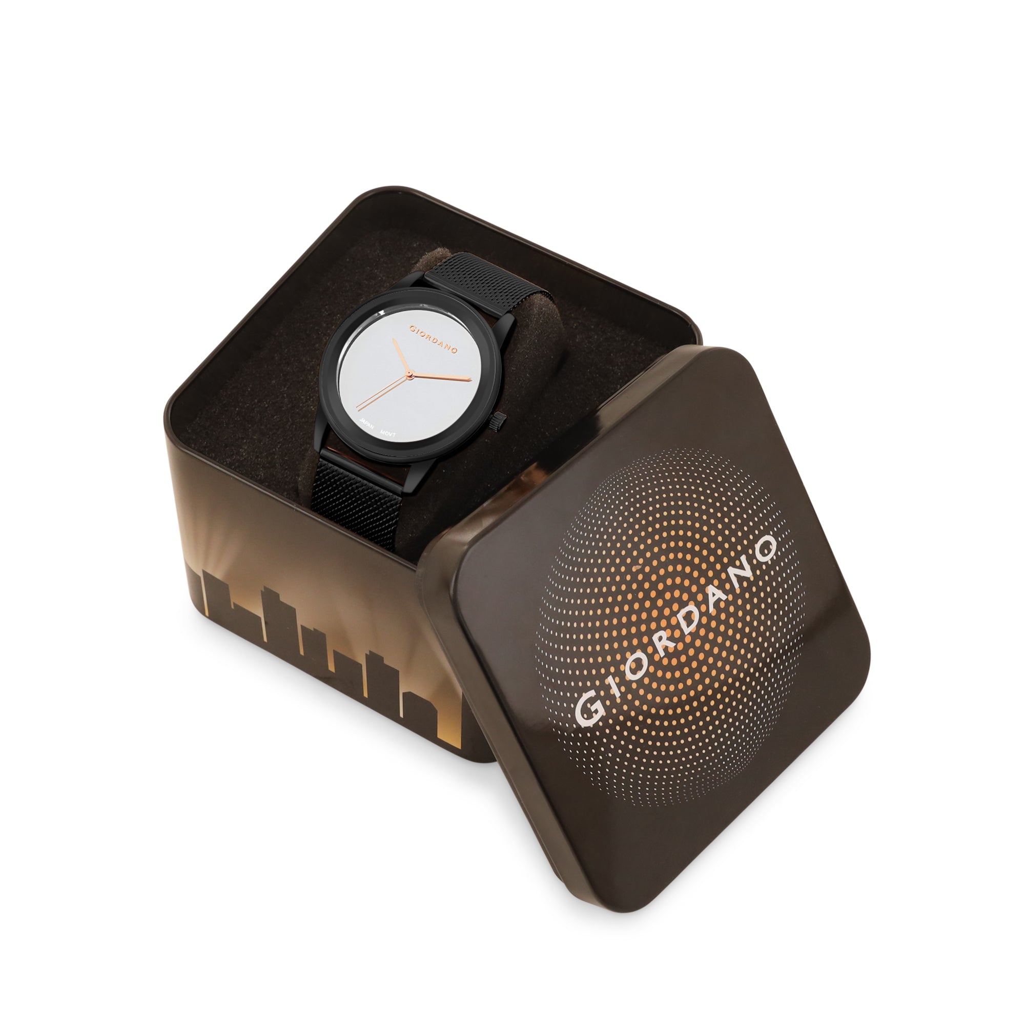 Giordano Analog Watch for Women Stylish Metal Strap| 3 Hands Mechanism with Water Resistant Wrist Watch | GZ-60026-33