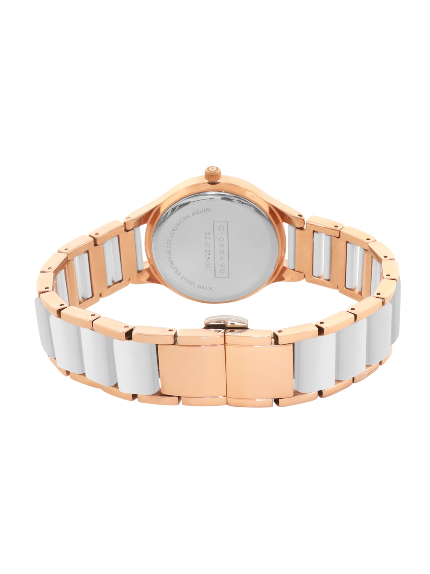 Giordano Analog Watch for Women, Diamond-Set with Metal Strap Ladies Water Resistant Wrist Watch for Female | GZ-60065-33