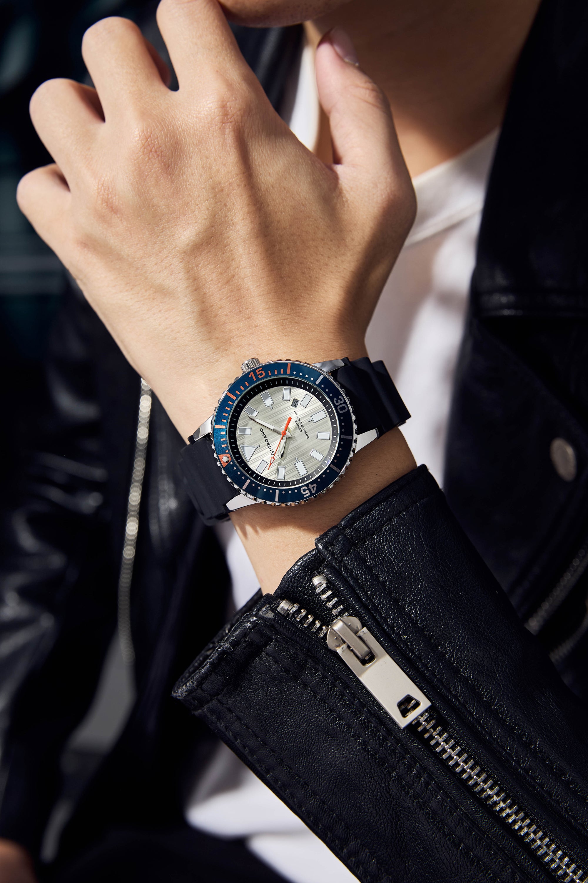 Giordano Analog Wrist Watch for Men Stylish Silicon Strap with Water Resistant 3 Hand Mechanism for Men and Boys to Compliment Your Look/Ideal Gift for Male | GZ-50103-03