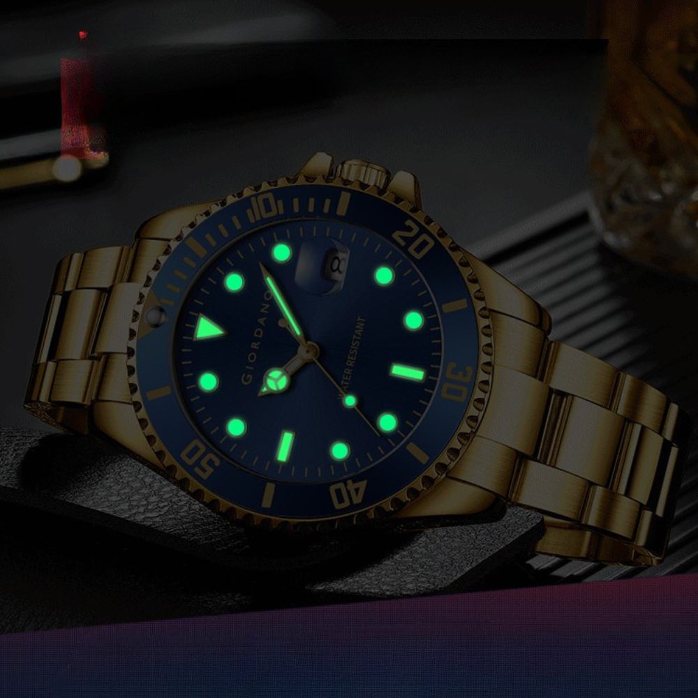 Giordano Premium Analog Watch for Men with Rotating Bezel, Stainless Steel Strap and Date Display | GZ-50006-66