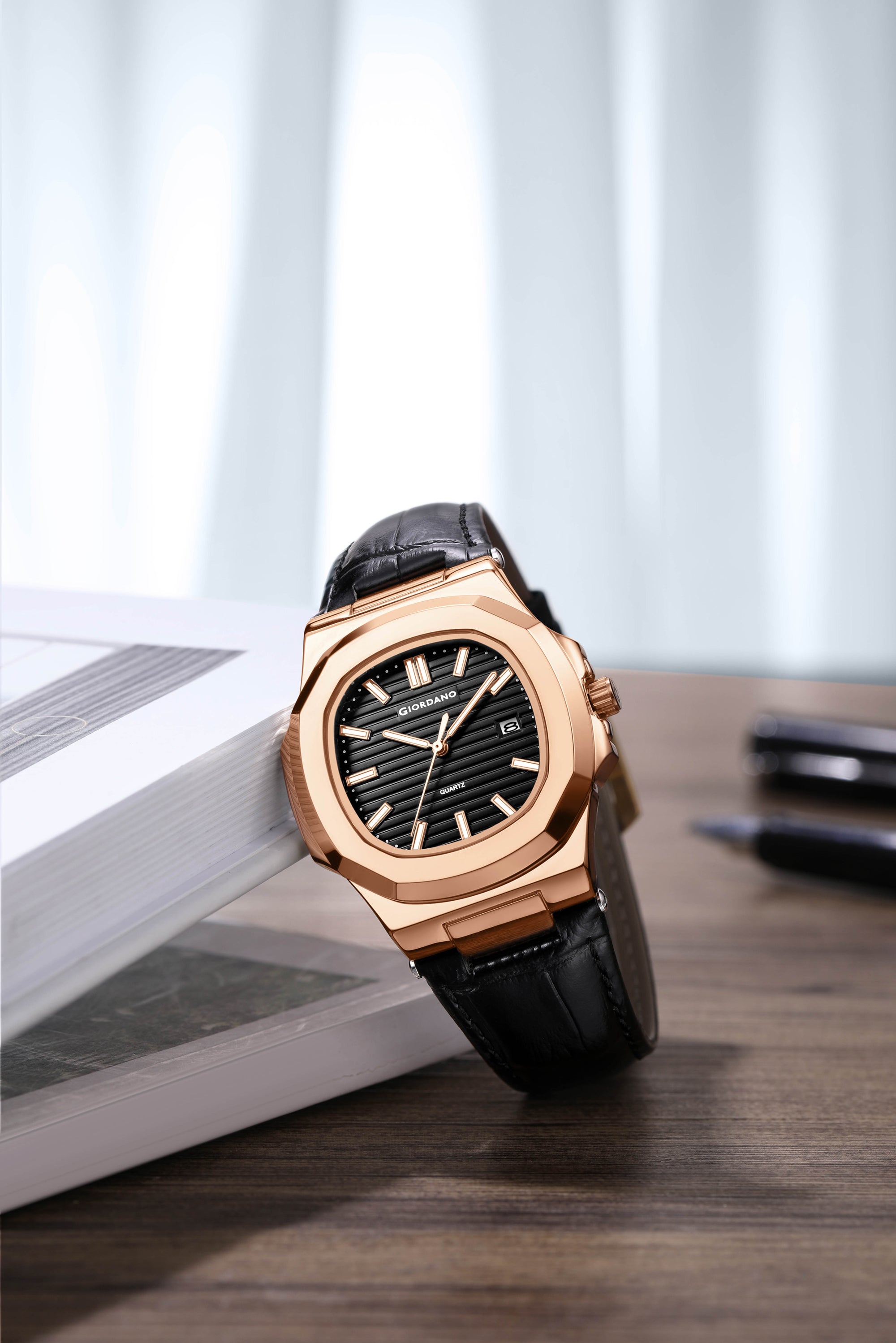 Giordano Analog Wrist Watch for Men Stylish Metal Strap with Water Resistant 3 Hand Mechanism for Men and Boys to Compliment Your Look/Ideal Gift for Male | GZ-50104-03