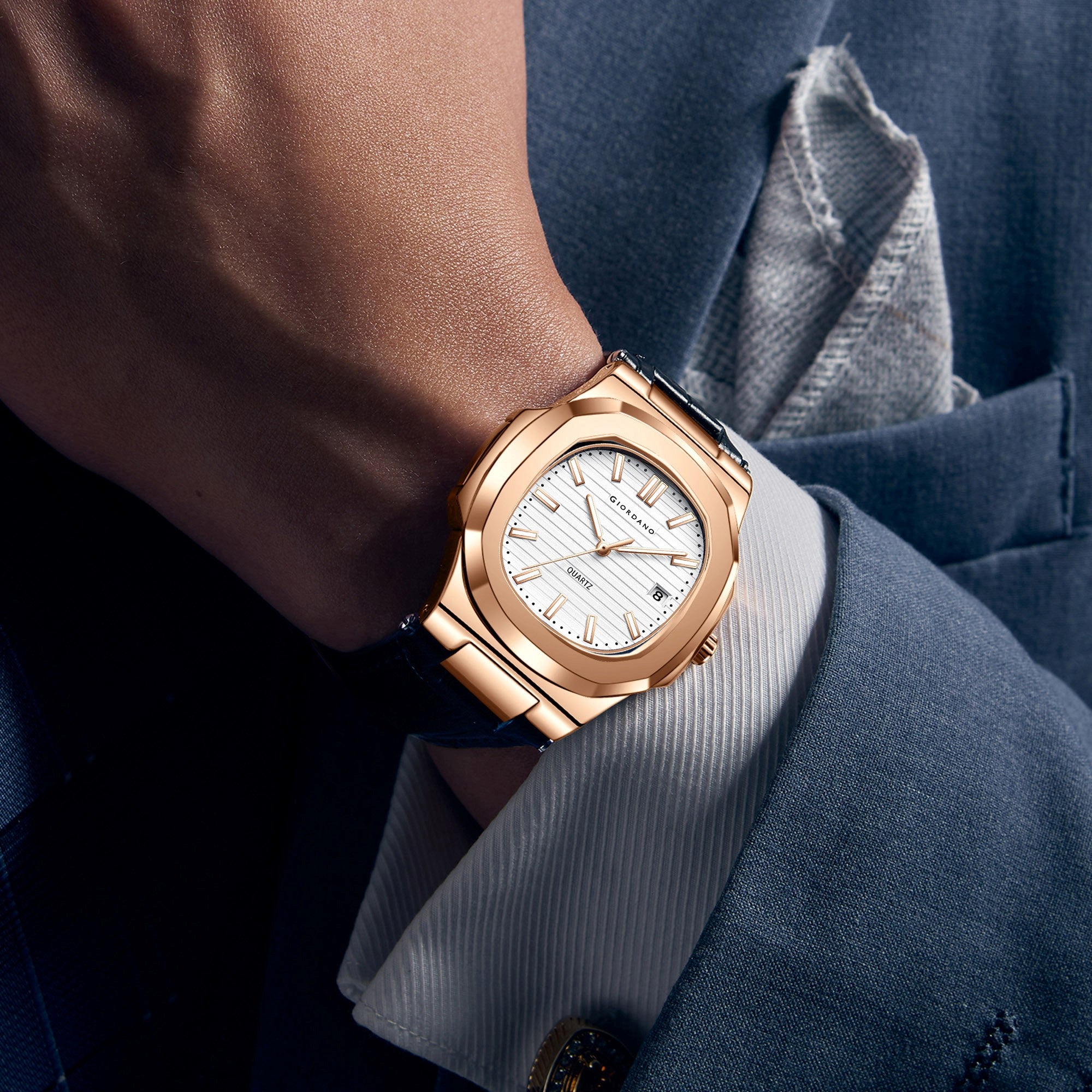 Giordano Analog Wrist Watch for Men Stylish Metal Strap with Water Resistant 3 Hand Mechanism for Men and Boys to Compliment Your Look/Ideal Gift for Male | GZ-50104-02