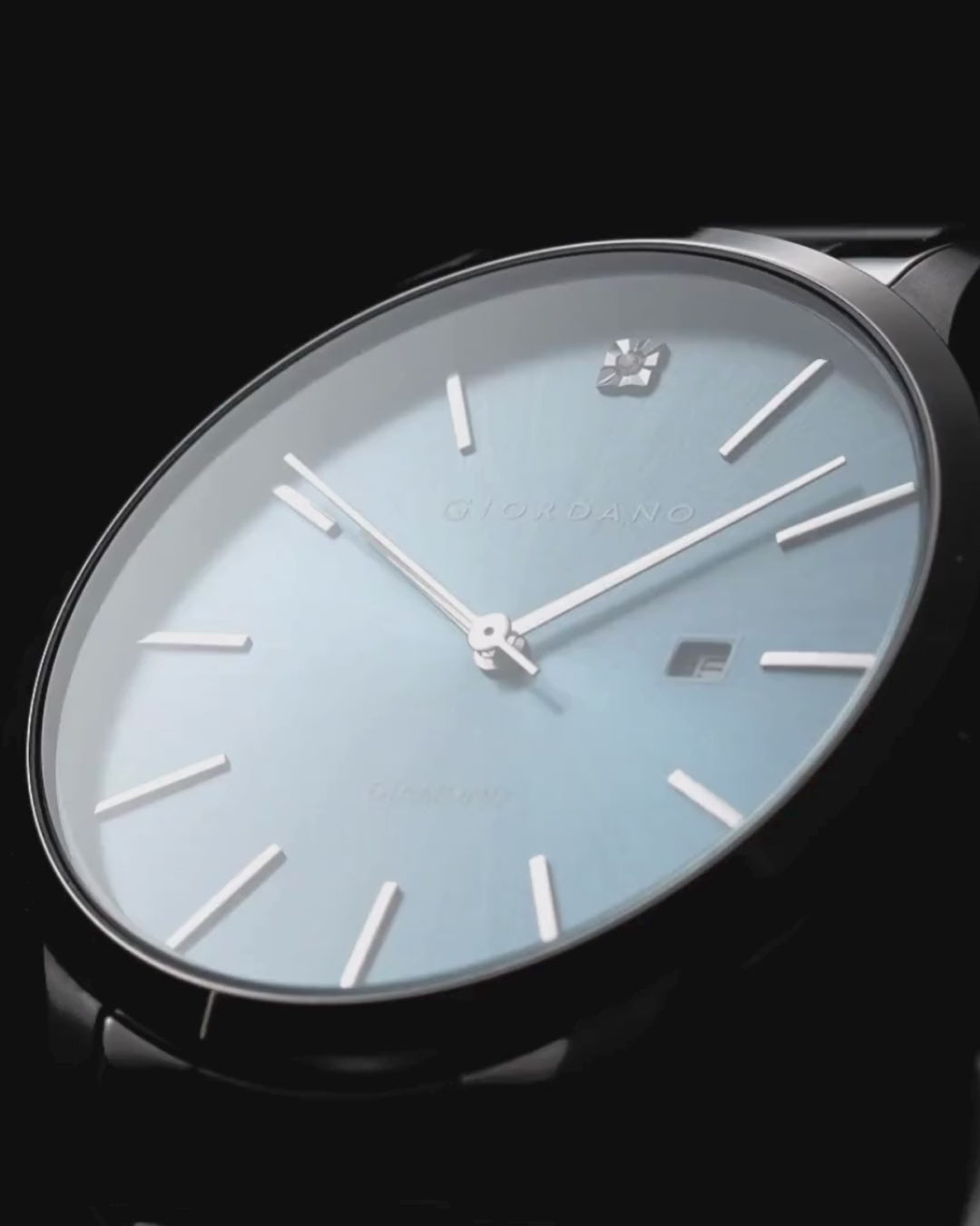 Giordano Classic Analog Watch for Men with Diamond Marked Dial and Stainless Steel Strap | GZ-50101-33